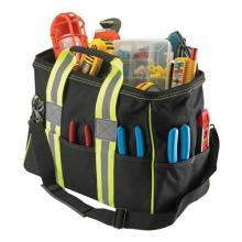 Custom LeatherCraft 141165 - HI-VIZ BIGMOUTH TOTE BAG,22 POCKETS
