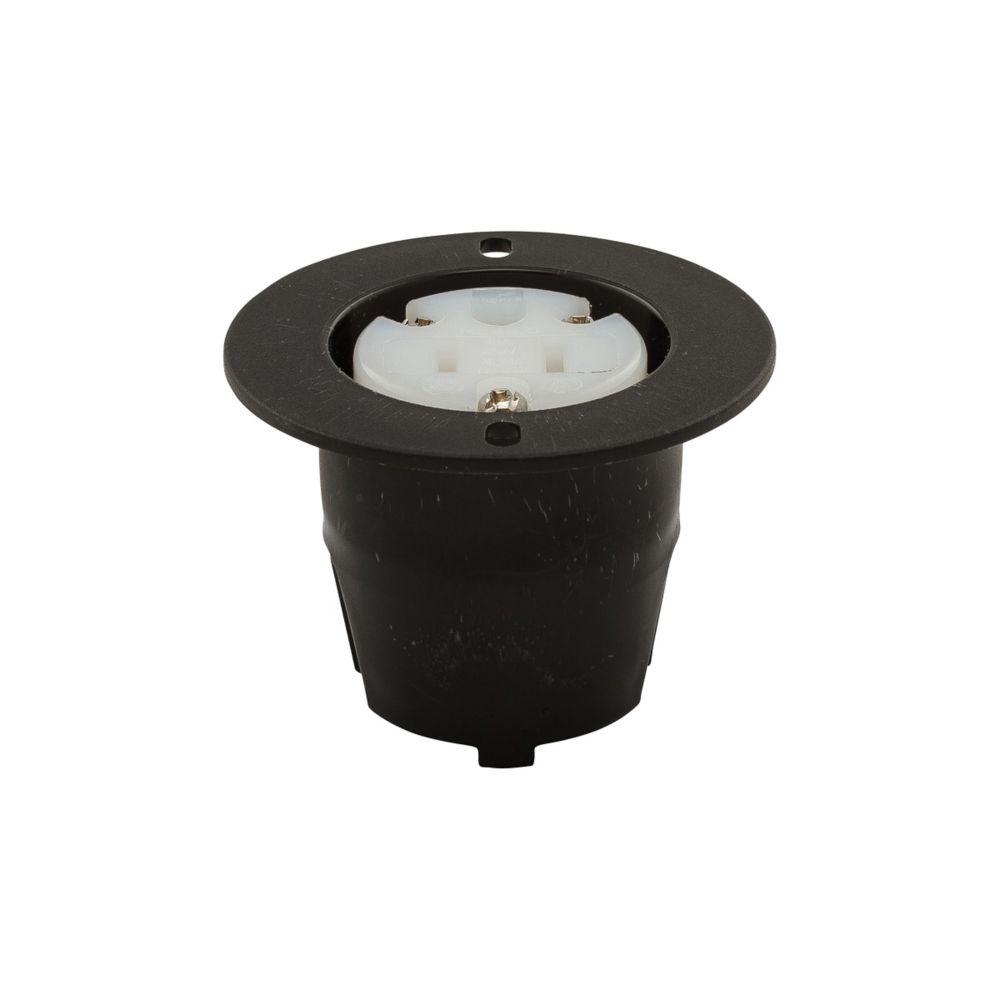 Flngd Outlet 15A125V 2P3W Nylon Shell BW
