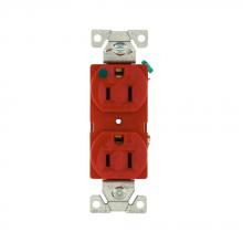 Eaton Wiring Devices 8200RD - Recp HG Dup 15A125V 2P3W Str Comp B&S RD
