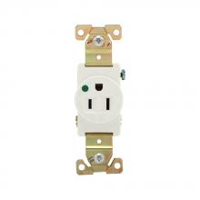 Eaton Wiring Devices 8210W - Recp HG Sgl 15A 125V 2P3W Str B/Swire WH