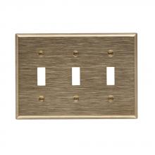 Eaton Wiring Devices 93073CUR - Wallplate 3G Toggle Std CuVerro Rose