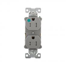 Eaton Wiring Devices TR8200GY - Recp HG TR Dup 15A 125V 2P3W Str B&S GY