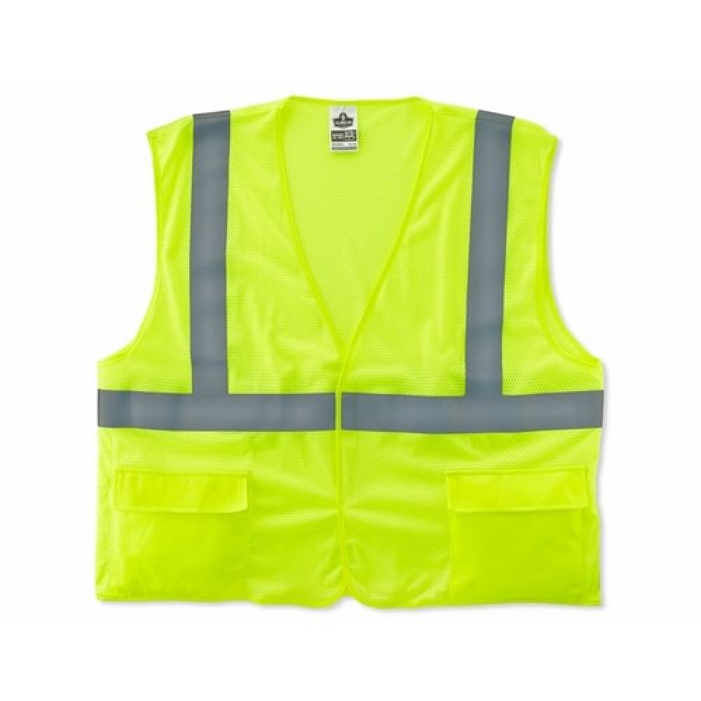 GLOWEAR STANDARD VEST,CL 2,LIME,LEVEL 2