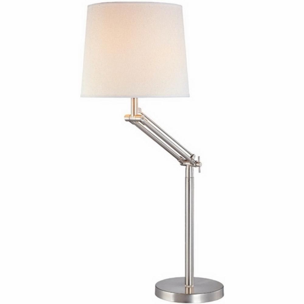 SWING ARM TABLE LAMP,25 WTT,120 V,1,MTL