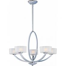 Maxim Lighting 19045FTPC - ELLE CHANDELIER,375 WTT,5,FROSTED GLS