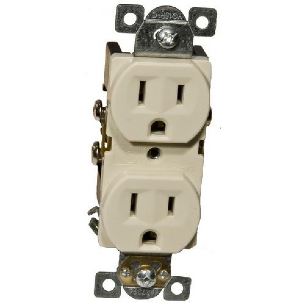 Commerc Duplex Receptcle 15A 125V Ivory