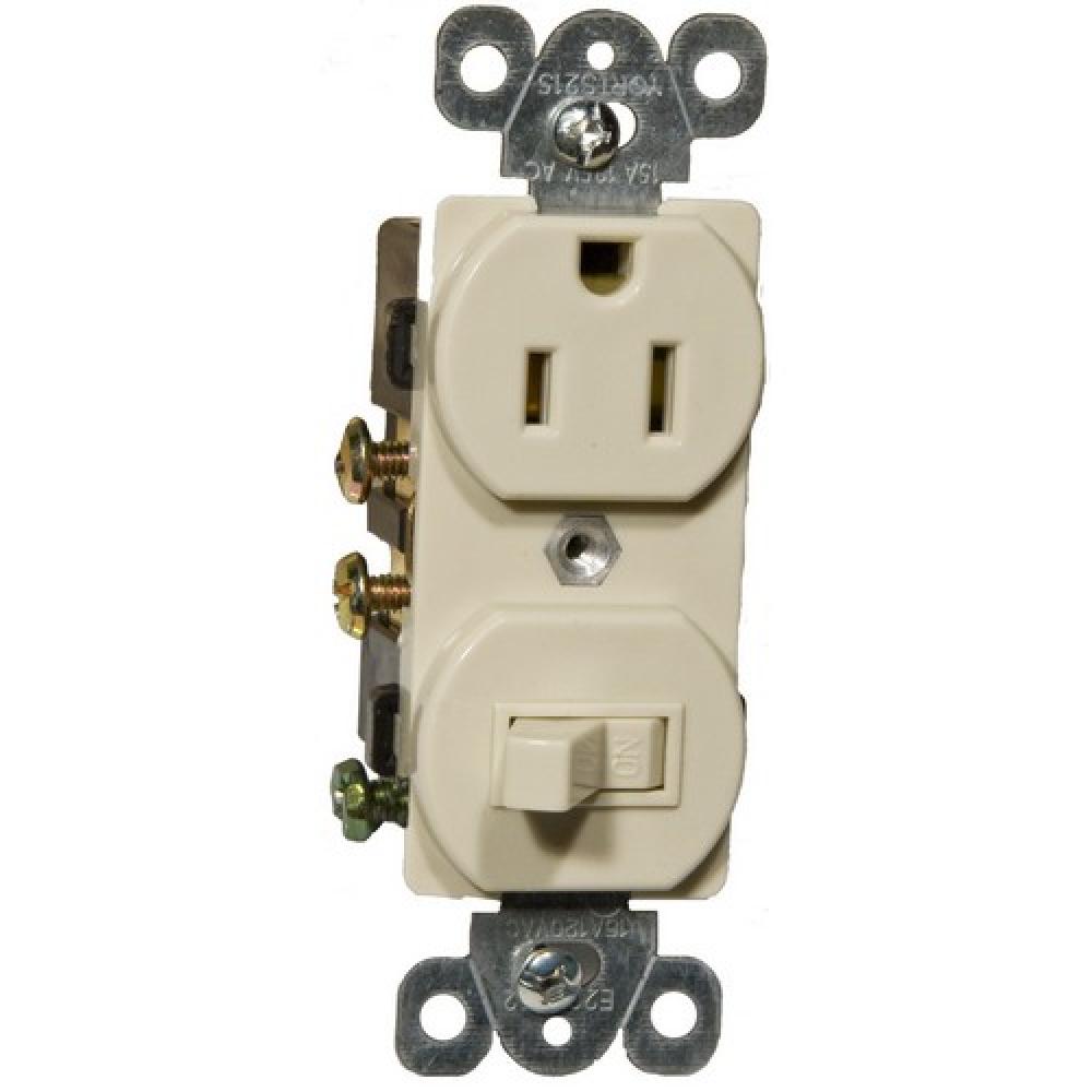 Cmntn Sgl Pl SwtcHnd Rcptcl Wht 15A-120V