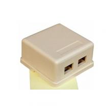 Morris 88256 - SrfMt Box Keyst1 Jack Dbl Gang Ivory