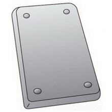 O-Z Gedney FS-1-BCS - 1 GANG BLANK STL CVR