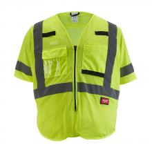 Milwaukee Electric Tool 48-73-5134 - CL3 YELLOW MESH VEST - 4XL/5XL