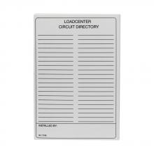 Eaton TCD - Adhesive Backed Circuit Directory