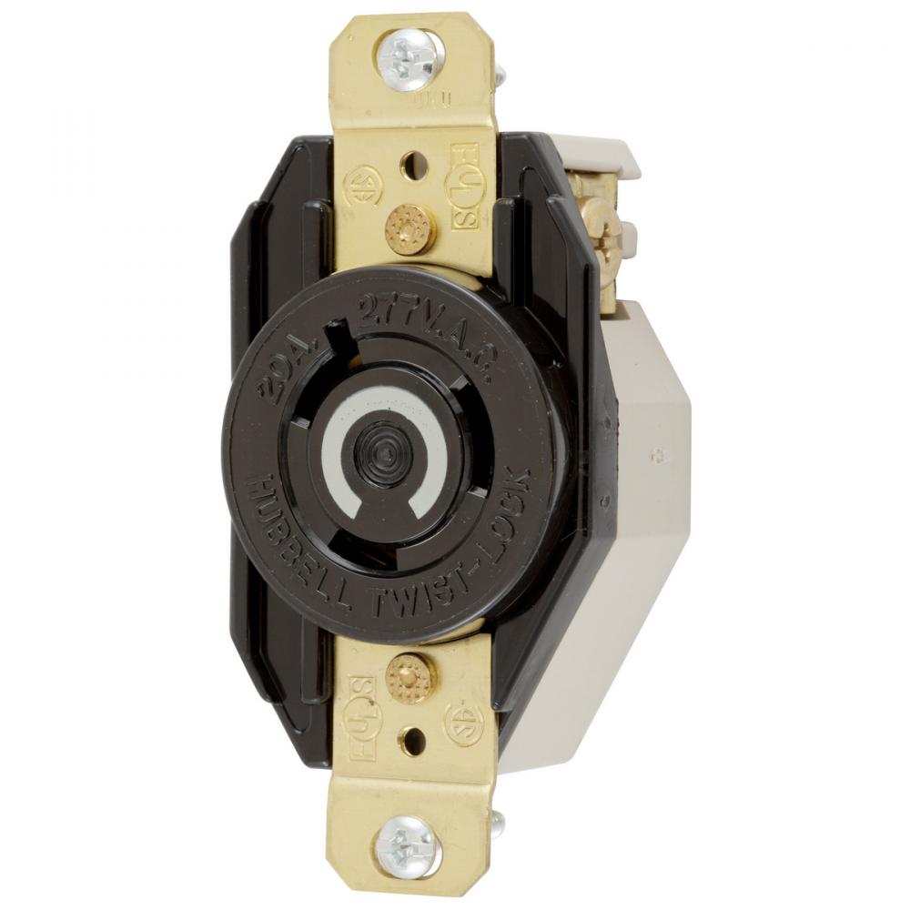 LKG RCPT, 20A 277V, L7-20R, BK