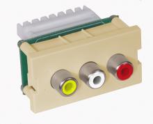 Hubbell Wiring Device-Kellems IMR1101TI - ISTATION MODULE,W/RCA CMPO,AUD,110,1U,TI