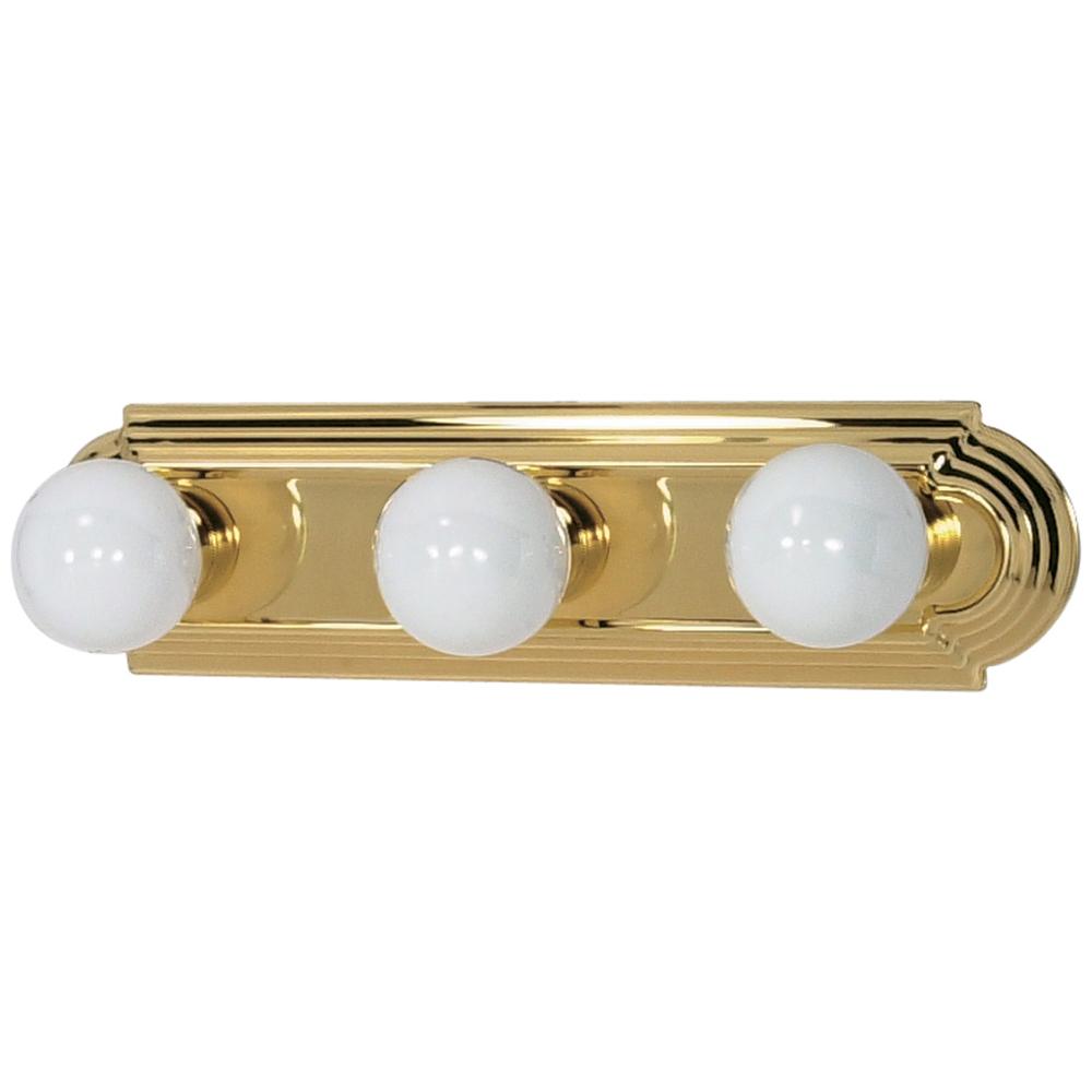3 LT 18 RACETRACK VANITY Polished Brass