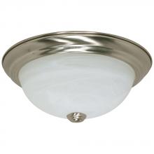 Satco 60/197 - 2 LT - 11 FLUSH FIXTURE Brushed Nickel