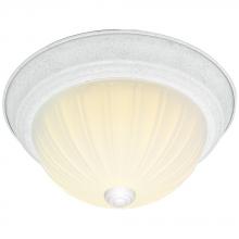Satco 76/125 - 11 IN FLUSH MOUNT Textured White