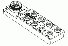 Woodhead BTY8010-FBB - TOP MOUNT 8 OUTLET CONNECT