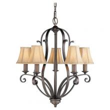 Murray Feiss Lighting F1839/5CB - CHANDELIER,300 WTT,120 V,5 LMP,BGE SILK