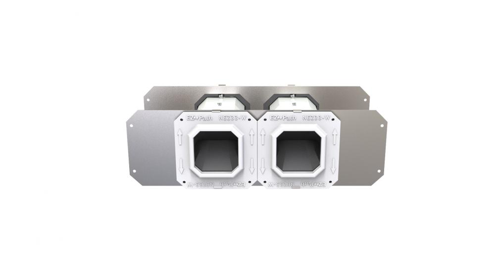 EZP SMOKE & ACOUSTICAL 2 GANG KIT-WHITE