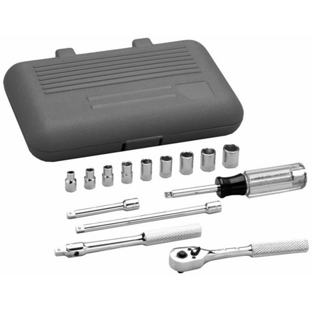 SOCKET SET,14-PC,1/4 IN DR,6PT,STL