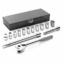Wright Tool Company A46 - SOCKET SET,14-PC,1/2 IN DR,12PT,STL