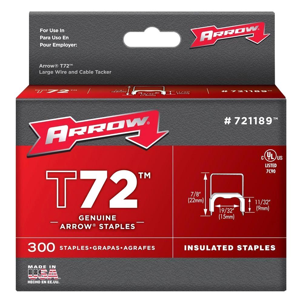 T72â„¢ INSUL STAPLE 7/8&#34; LRG WIRE