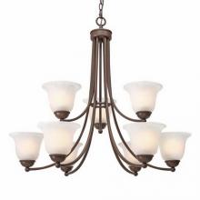Golden Lighting 1260-9 RBZ 32X29 9-60M - CHANDELIER,TRANSITIONAL,720 WTT,120 V,9