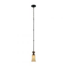 Golden Lighting 3966-M1L FB - PORTLAND MINI PENDANT,TRADITIONAL STYLE
