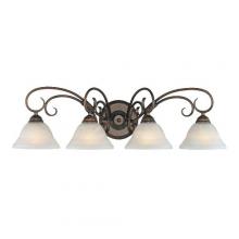 Golden Lighting 8505-4W RBZ - HOMESTEAD RIDGE VANITY LIGHT FIXTURE