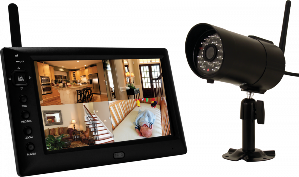 4 CHN Wireless DVR w/ 7&#34; Mon & 1 CAM