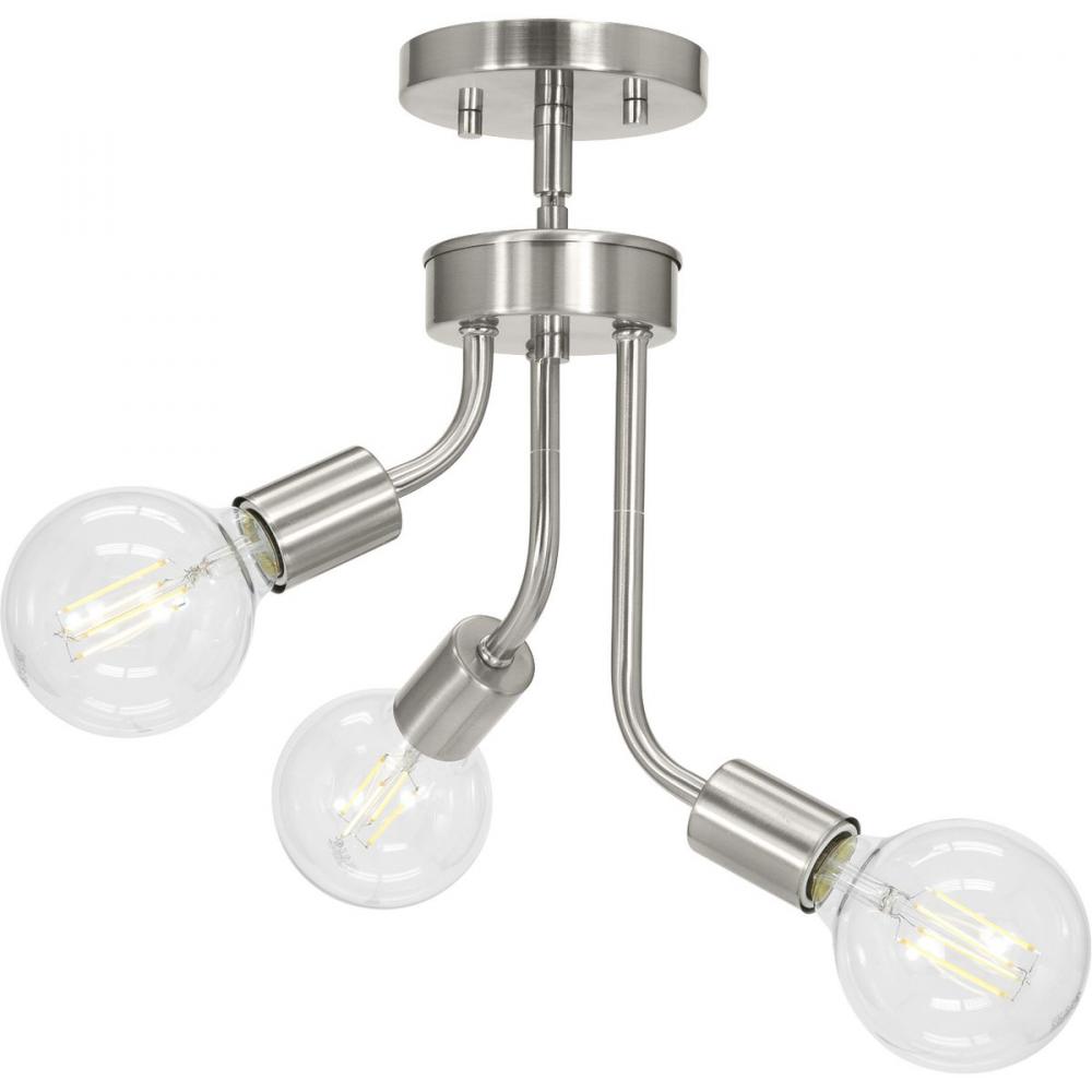 3-60W MED CHANDELIER Gray