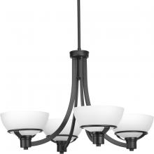Progress Lighting, a Hubbell affili P400035-031 - 4-100W MED CHANDELIER Black