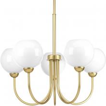 Progress Lighting, a Hubbell affili P400060-078 - 5-75W MED CHANDELIER Vintage Gold