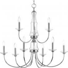 Progress Lighting, a Hubbell affili P400104-015 - 9-60W CAND CHANDELIER Polished Chrome