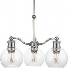 Progress Lighting, a Hubbell affili P400146-104 - 3-60W MED CHANDELIER Polished Nickel