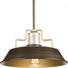 Progress Lighting, a Hubbell affili P500034-020 - Archives 14in One-Light Pendant BZ