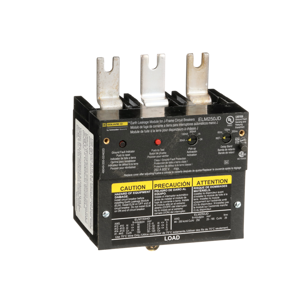 Circuit breaker accessory, PowerPacT J, earth le
