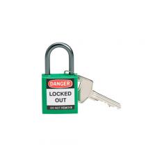 Brady 143152 - Nylon Padlock 1" Alum Shackle KD GN