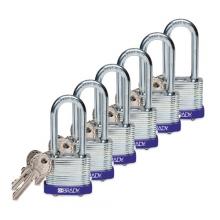 Brady 105899 - Steel Padlock 2 in Steel Shkl KA BU 6PK