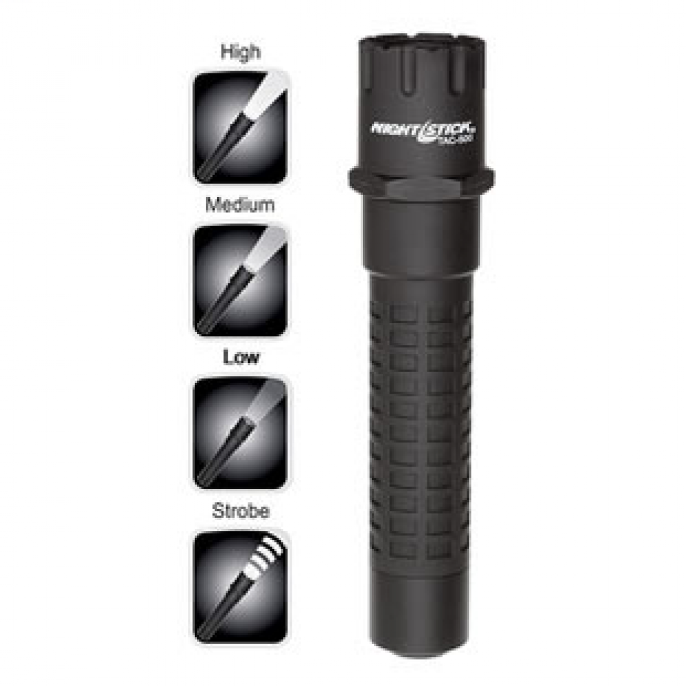 Tactical Black Rechargeable Flashlight