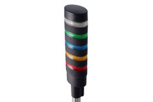 IDEC LD6A-5KQB-RYSGWC - LD6A Series Light Tower Steady LED 24V AC/DC Pole Mount w/ L Bracket Body color Black 5 Ti