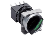 IDEC LW6MF-32C24W - Selector Switch illuminated 25mm 3 positions Spring return from left White Knob 2NO-2NC co